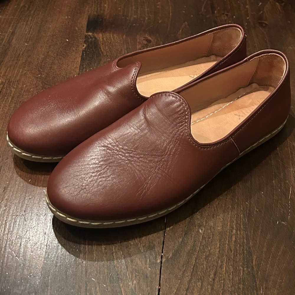 Charix Leather Loafers Men 10 EU 43 Handmade Slip On Shoes Minimalist Artisan
